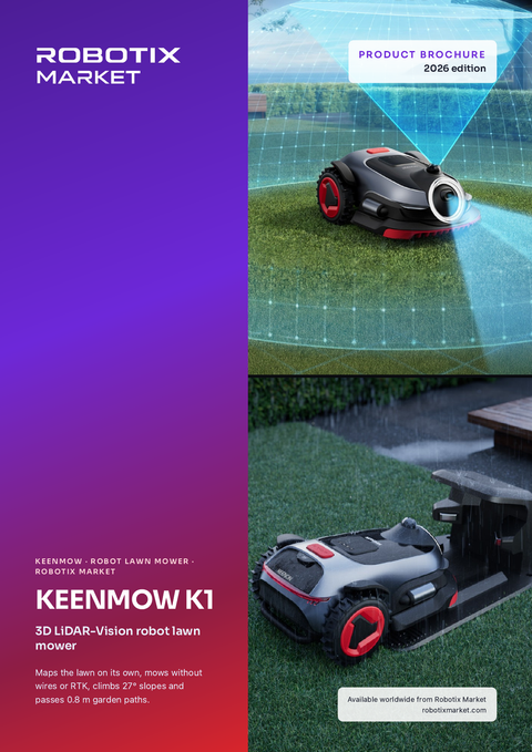 Робот-газонокосилка Keenon Keenmow K1 с LiDAR – Брошюра о продукте