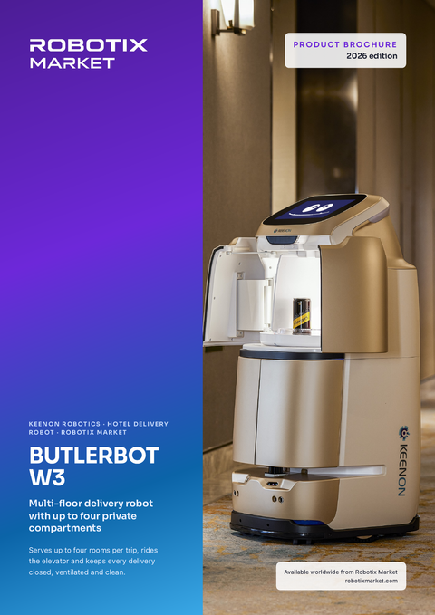 Keenon BUTLERBOT W3 Сервисный робот для нескольких этажей – Брошюра о продукте