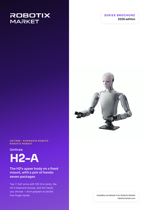 Unitree H2-A Standard E felsőtest-humanoid Dex5-1P Tactile kezekkel – Termékprospektus